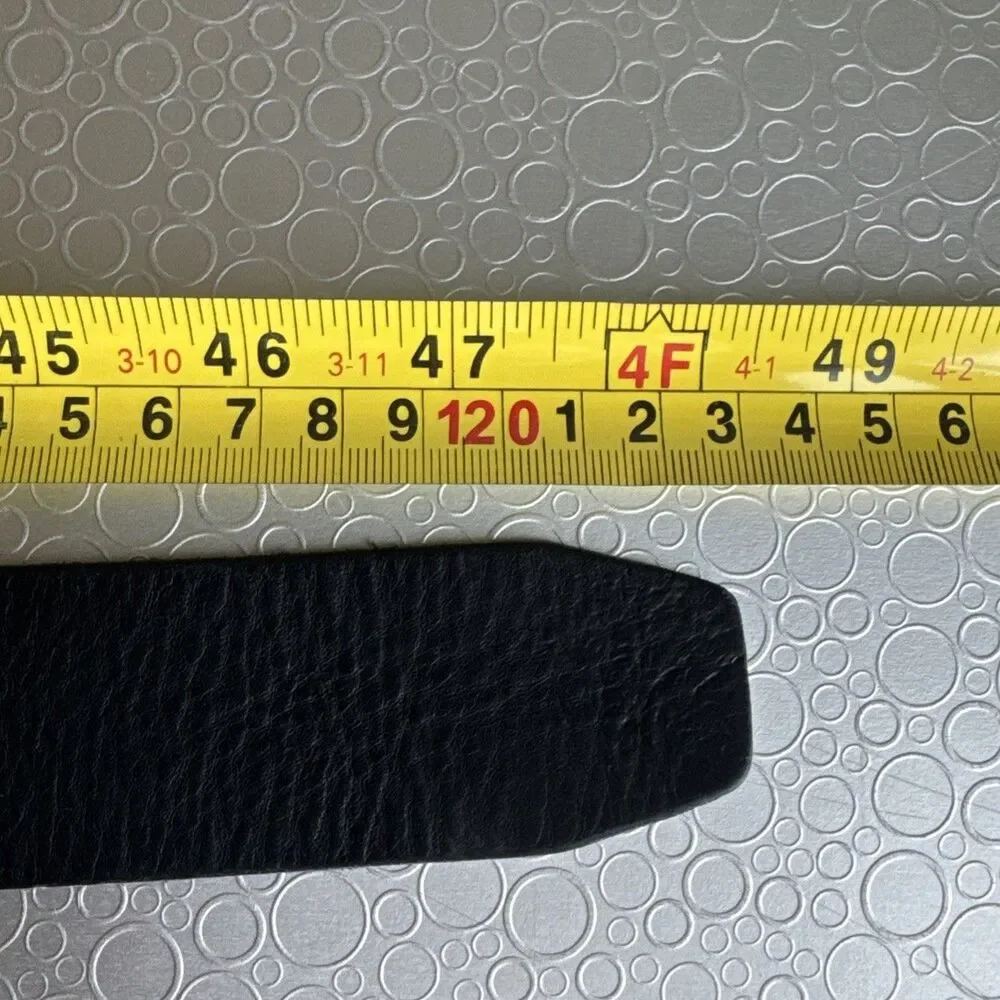 Vintage Fossil Mens Belt 42 Black Retro Classic Leather Gorpcore Unisex Western
